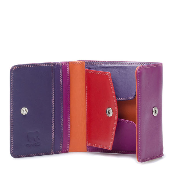 Bi-fold Wallet w/Tray Purse Sangria Multi open
