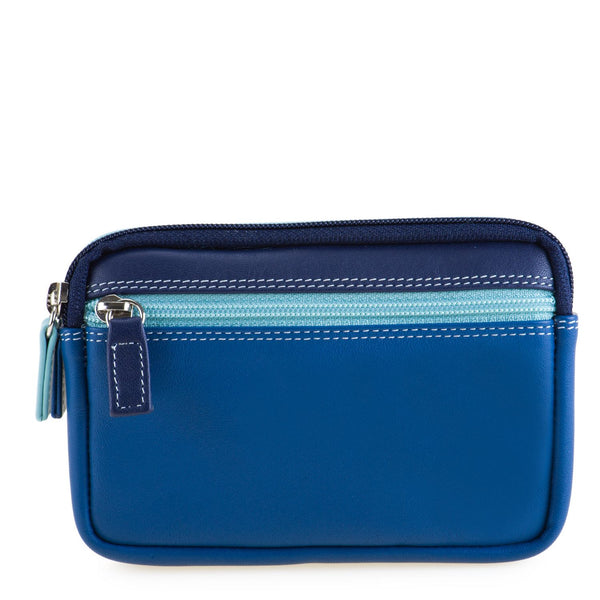 Double Zip Purse Denim front