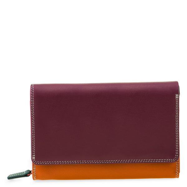 Medium Flap Interior Zip Purse Chianti front