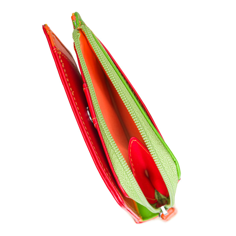 Mini BiFold Zip Wallet Jamaica inside