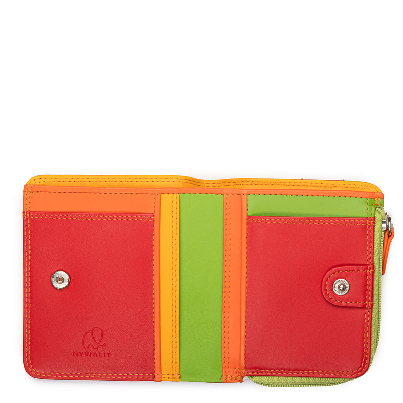 Mini BiFold Zip Wallet Jamaica open