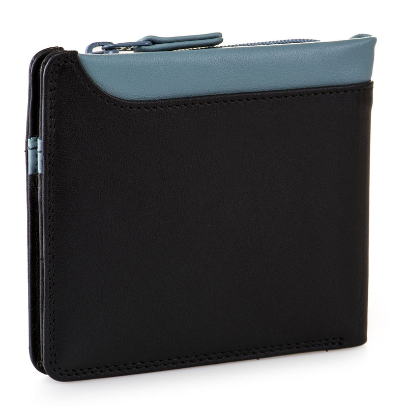 Standard Wallet with Zip Section Black back