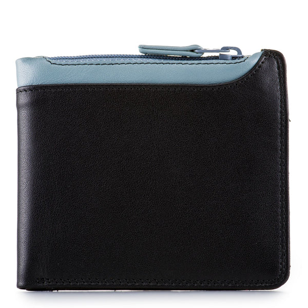 Standard Wallet with Zip Section Black front