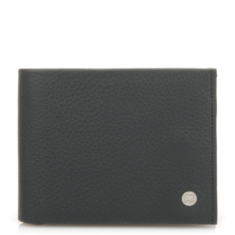 Wallet w/inner leaf and flap coin pocket  Smokey Grey front