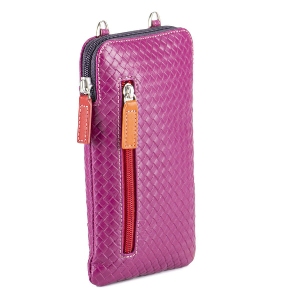 Cell Phone Neck Pouch Sangria Multi side