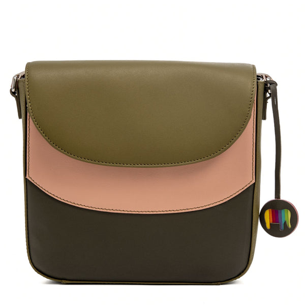 Flapover Shoulder Bag Olive front