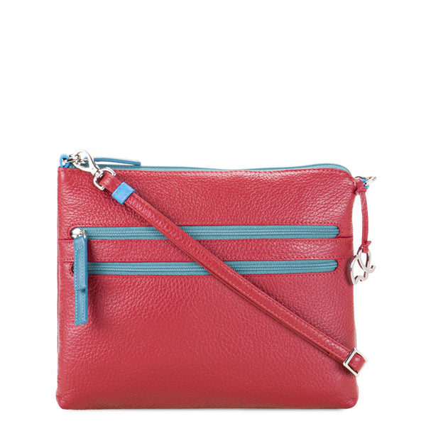 Slim Tri Zip Cross Body Vesuvio front