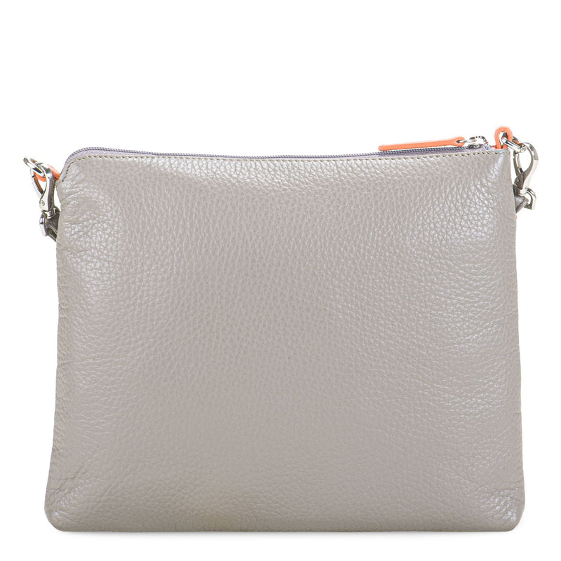 Slim Tri Zip Cross Body Fumo back