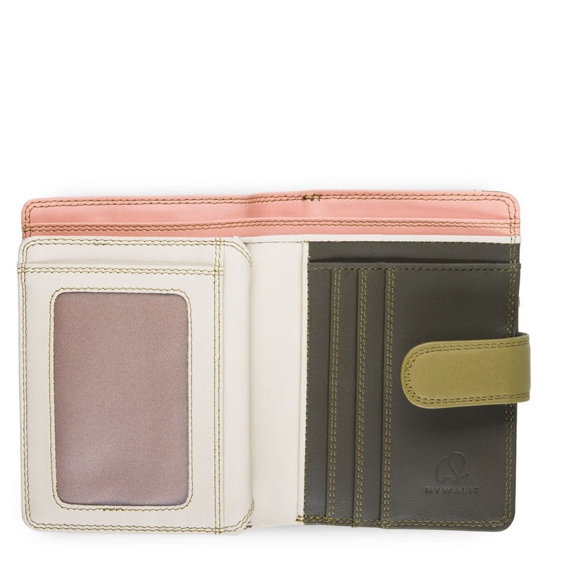 Medium 10 C/C Wallet w/Zip Purse Olive open