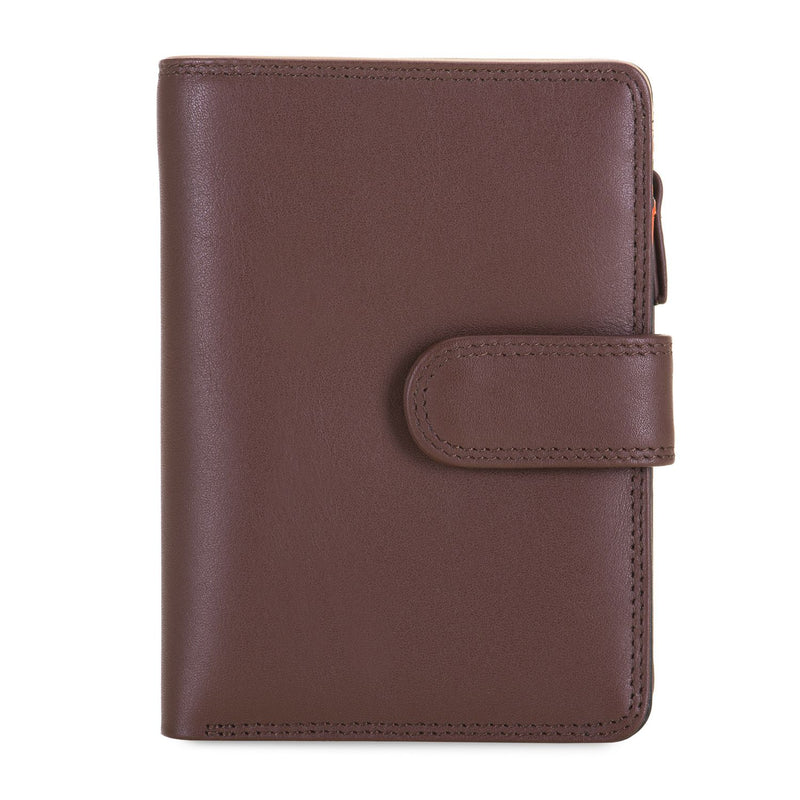 Medium 10 C/C Wallet w/Zip Purse Cacao front