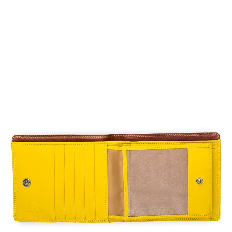 Large Flap Wallet w/Brite Lite Brown Lemon open