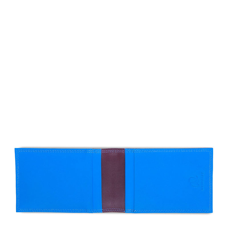 Bi Fold CC Holder Burgundy/Sea open