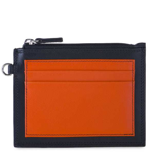 Zipped Pouch CC Outside Black/Orange front