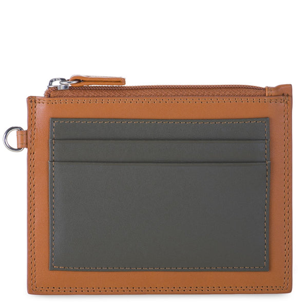 Zipped Pouch CC Outside Tan/Olive front