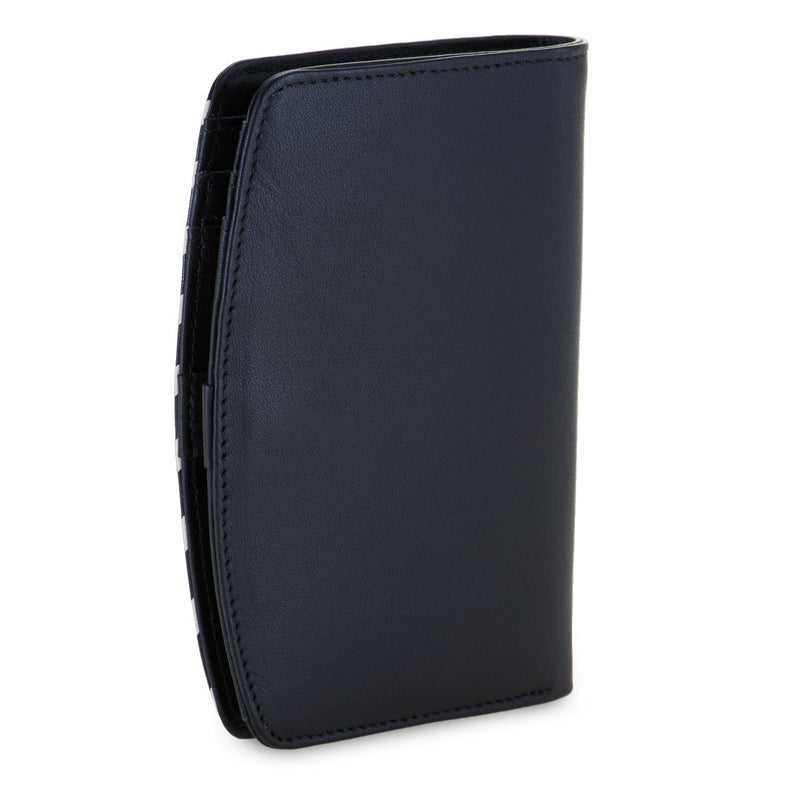 Curved Coin Purse Wallet Black back