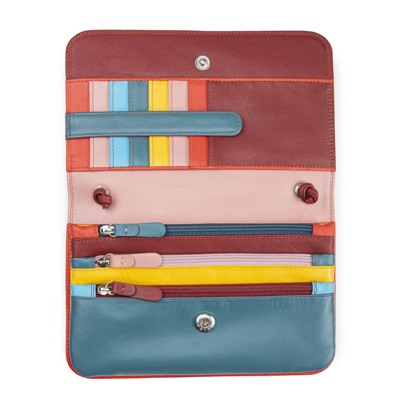 Full flap multicomp shlder clutch Vesuvio open