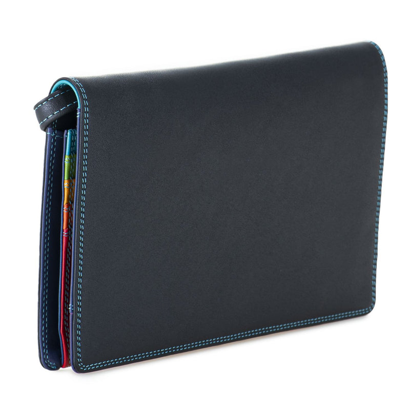 Shoulder Travel Wallet - Detachable Strap  Black/Pace side