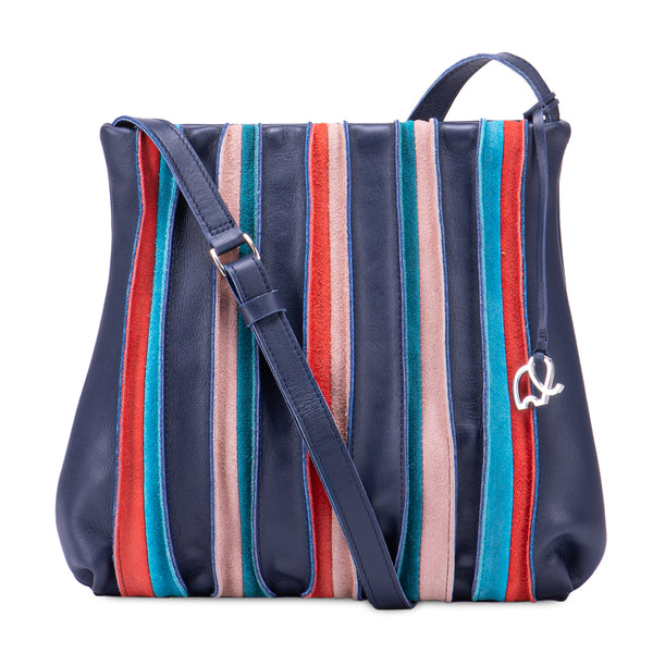 Medium Cross Body Bag Blue front