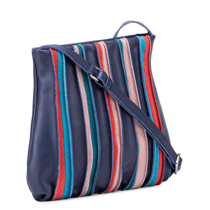 Medium Cross Body Bag Blue side