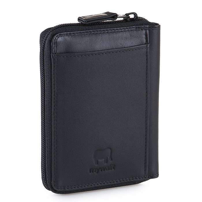 Zip Around Tray Purse Wallet (Mens) Black back